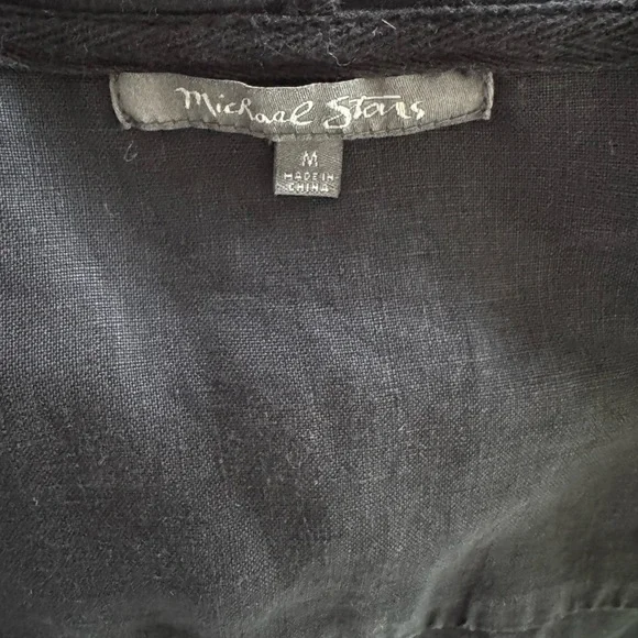 Michael Stars Black Utility Jacket Sz m - Picture 6 of 6